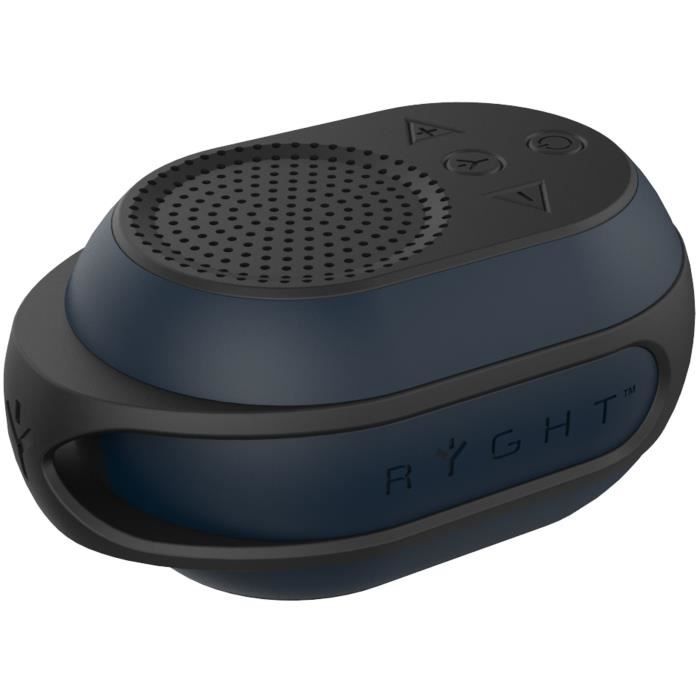 RYGHT POCKET 2 Enceinte Bluetooth Waterproof avec micro intégré + lot d'accessoires - 8h d'autonomie - Black Marine