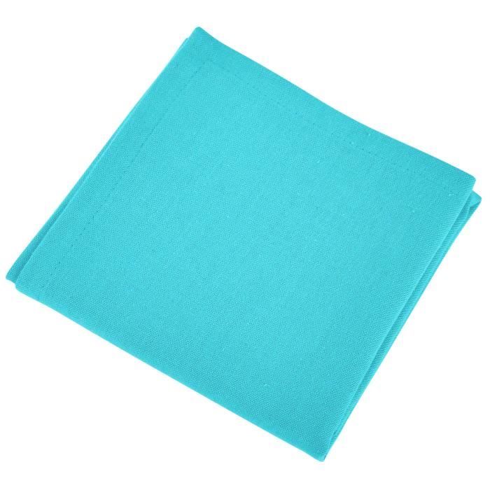 VENT DU SUD Lot de 12 serviettes de table YUCO - Bleu turquoise