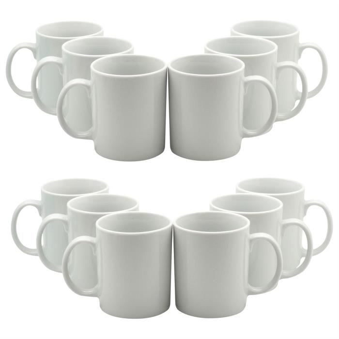 Ml Pour Thécafé Blanc 12 Le Droits Lot Mugs De 285 W2IeEHYD9