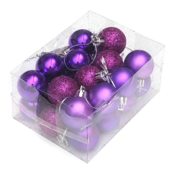 Boule de noel violet - Achat / Vente Boule de noel violet pas cher