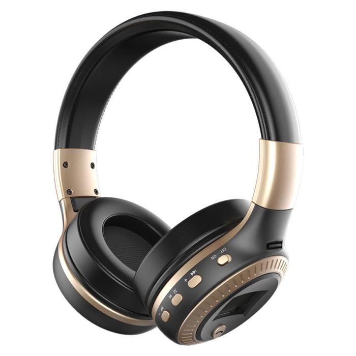 Lcd Affichage Hifi Bass Stéréo Casque Bluetooth Casque Sans Fil Avec