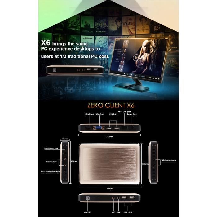  Terminal Thin Client, Cortex-A9 Octa-core 1.2GHz,3