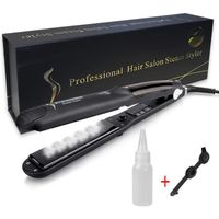 FER A LISSER en plat professionnel de fer noir lisseur de vapeu FER A LISSER en plat professionnel de fer noir lisseur de vapeu