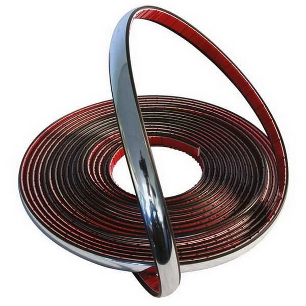CARPOINT Moulure de décoration universelle - 9 mm x 8 m - Chrome 2218521