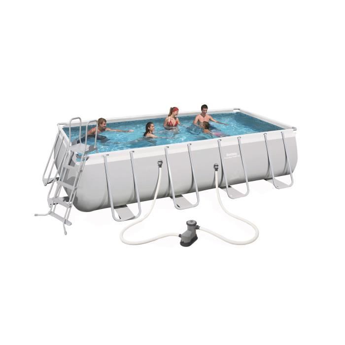 BESTWAY Kit piscine rectangulaire Power Steel Frame - 549 x 274 x H 122 cm