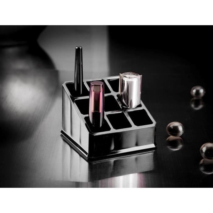 COMPACTOR Organisateur boite de rangement - 9x9x6,5cm - Noir