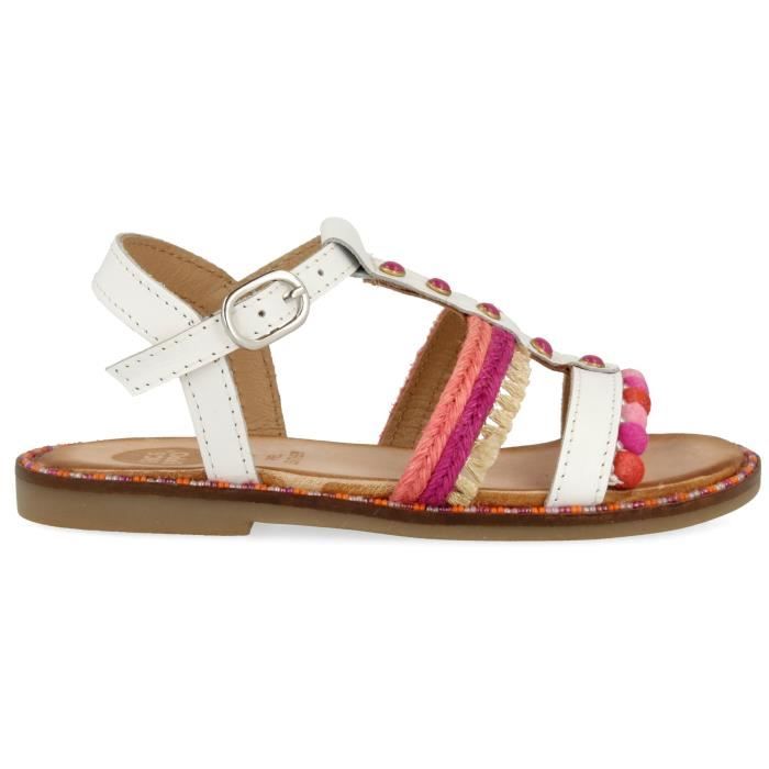 GIOSEPPO Sandales Cuir Blanc Enfant fille
