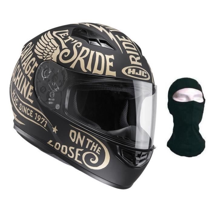 HJC Casque intégral CS-15 Rebel noir or + cagoule