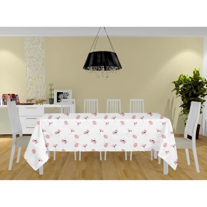 SOLEIL D'OCRE Nappe Pétale - 140x240 cm - Rose