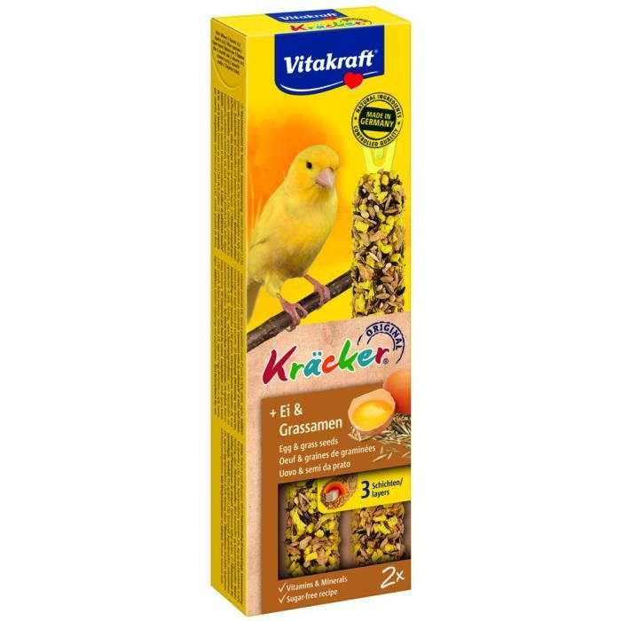 VITAKRAFT Kräcker Œuf et graines de graminée P/2 - Pour canari