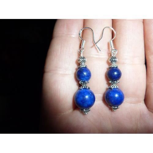 BOUCLES D/'OREILLES EN JADE VERT 10MM MONTURE EN ARGENT 925