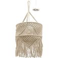 En Métal Suspension Macramé Et Lampe Coton EDH92I