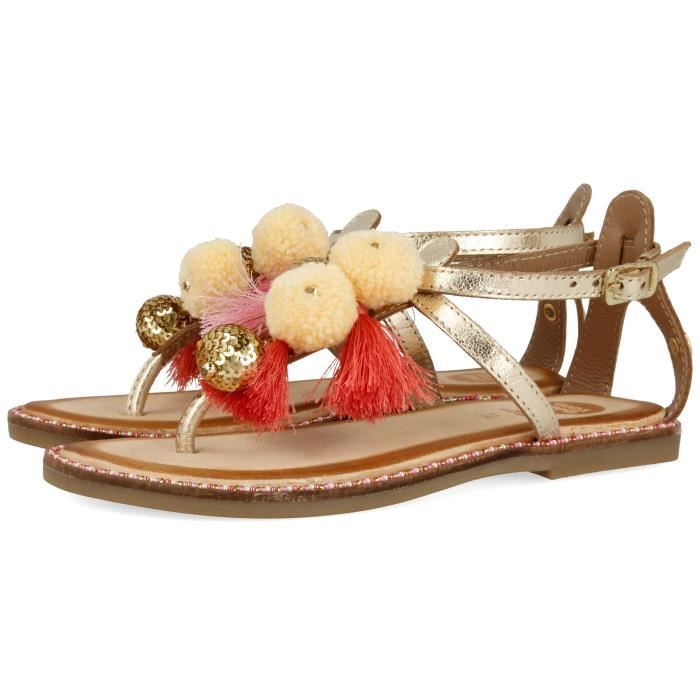GIOSEPPO Sandales Or Cuir Enfant Fille