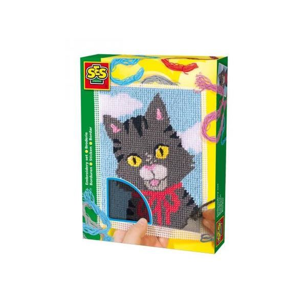SES CREATIVE Set de broderie - Chat