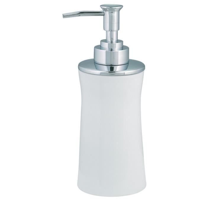 SPIRELLA Distributeur de savon Malibu - 18,5x7x7cm - Blanc