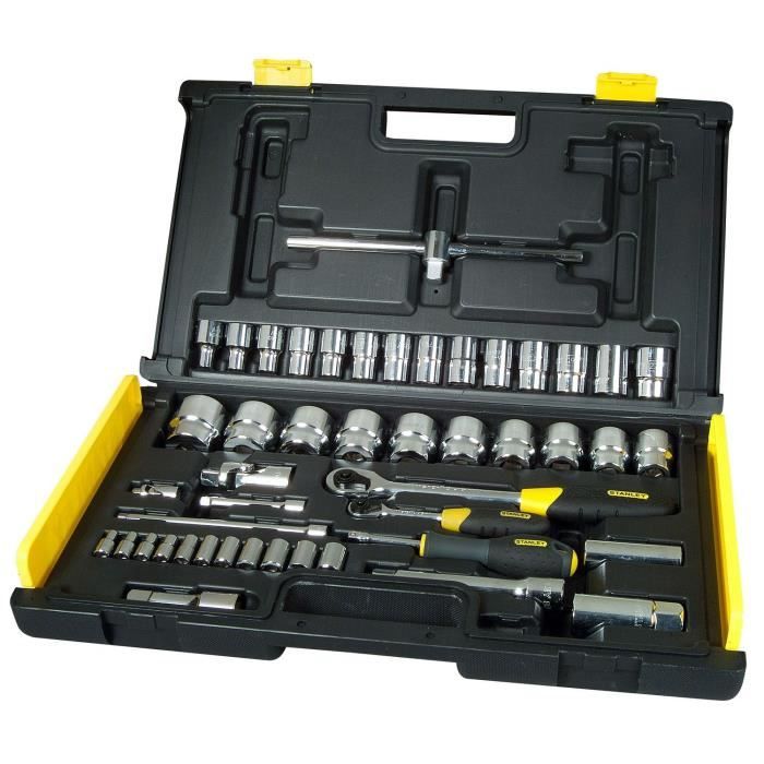 STANLEY Coffret 65 pièces douilles 1/4\
