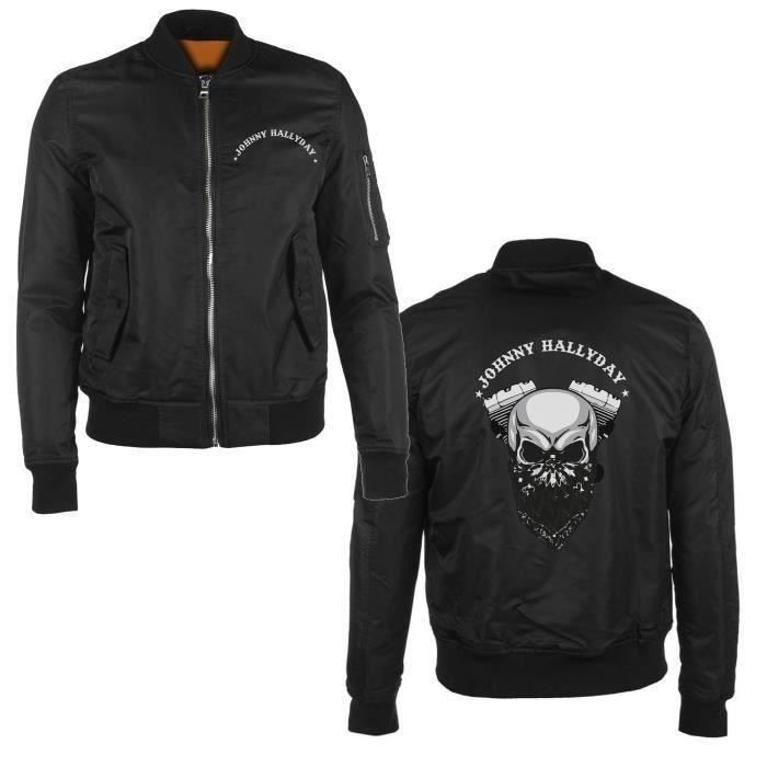 Bombers Biker Johnny Hallyday - Homme - Noir
