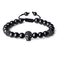 BRACELET - GOURMETTE coai Bracelet Ajustable Shamballa Tressé Tête de M BRACELET - GOURMETTE coai Bracelet Ajustable Shamballa Tressé Tête de M