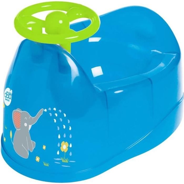 DBB REMOND Pot bébé - Décor éléphant avec volant - Bleu translucide