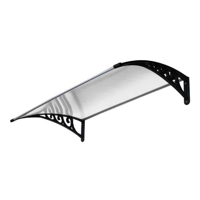 ELEM TECHNIC Auvent / Marquise de porte en polycarbonate 100x120 cm