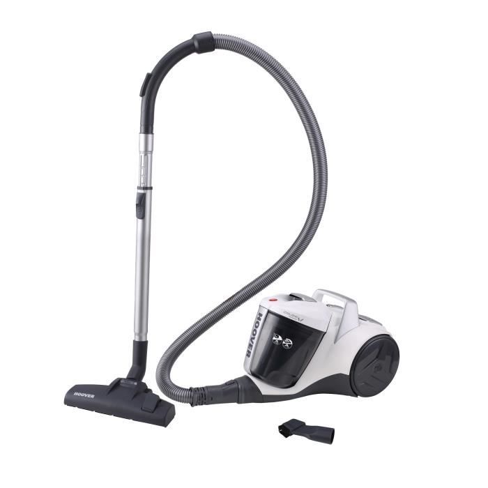 HOOVER BR71_BR10 Aspirateur traineau sans sac -78 dBA - Vidage facile 2 L - 700 W - Blanc