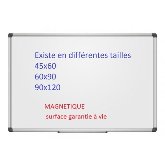 tableau blanc émail gamme professionnelle premimum 90x60 - achat