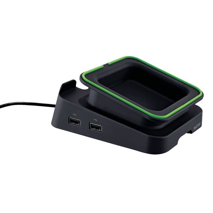 LEITZ - Support pour bureau pour tablette Complete et 2 ports USB - noir