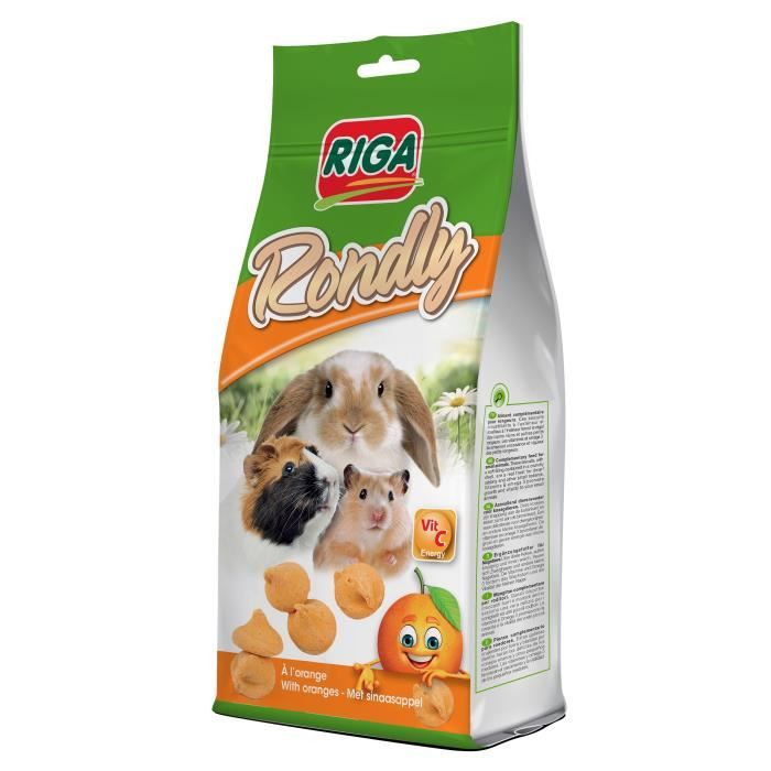 RIGA Friandises Rondly à l'orange - 125 g - Pour rongeur