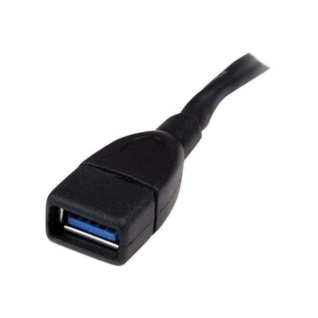 Câble adaptateur USB 3.0 IDC à 2 ports USB A - Câble adaptateur USB 3.0 interne 20 broches vers 2 ports USB A de 15cm - USB3SMBADAP6