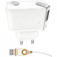 UNPLUG Chargeur secteur à double ports USB pour iPhone / iPad / iPod - Blanc