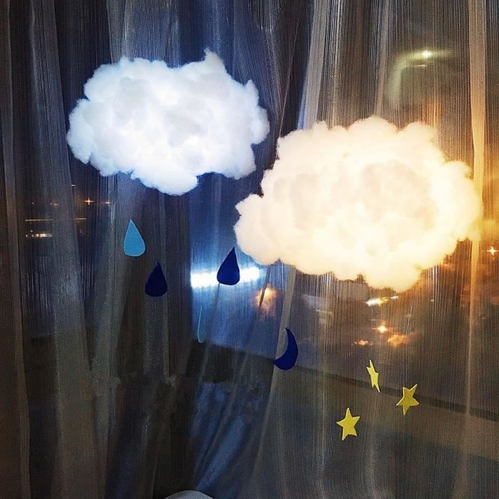La Main Intérieure Lumière Forme Lampe Nuit Coton Enfants Bricolage Pièce De Mignon Fait Décoration Nuage ED9YW2HeIb