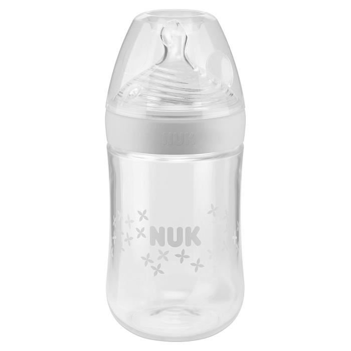 Produit shopeco.fr : NUK Biberon Nature Sense  260ml Tétine Silicone Taille 1 M neutre