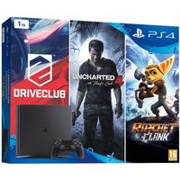 CONSOLE PS4 Nouvelle PS4 Slim Noire 1 To + 3 Jeux : Uncharted CONSOLE PS4 Nouvelle PS4 Slim Noire 1 To + 3 Jeux : Uncharted
