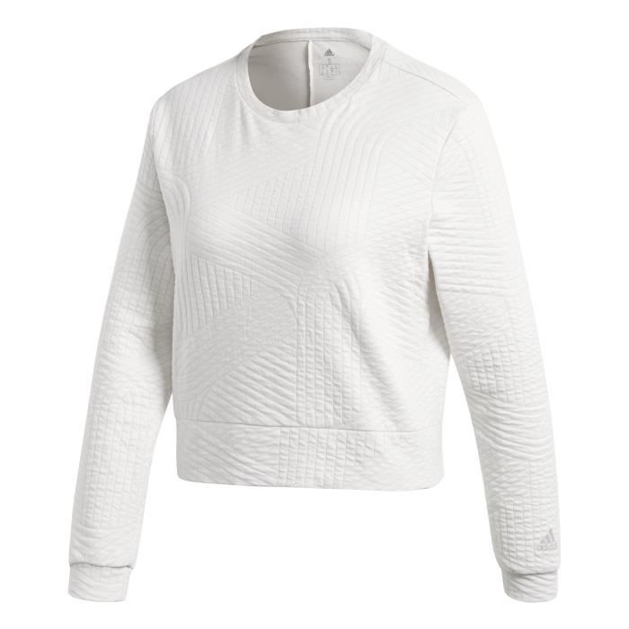 ADIDAS Sweatshirt Perf - Femme - Blanc