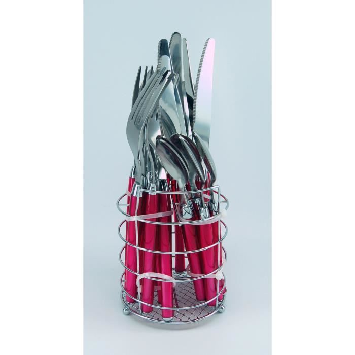 LISA D'ALBAN Ménagère 24 pièces MANGO - Framboise