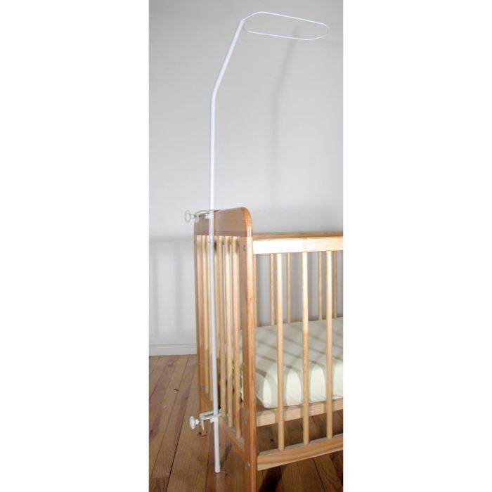 Support Pour Ciel De Lit Bébé Réglable 5 Hauteurs - Avec Filet 360° Anti-insectes