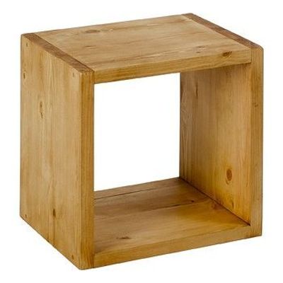 Cube 1 Case En Pin Teinté Ciré - Achat / Vente Etagère Murale Cube 1