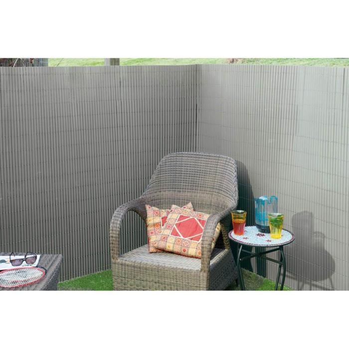 Magnifique Nature Brise-vue de jardin 1 x 3 m PVC Gris - Achat ... Magnifique Nature Brise-vue de jardin 1 x 3 m PVC Gris - Achat ...