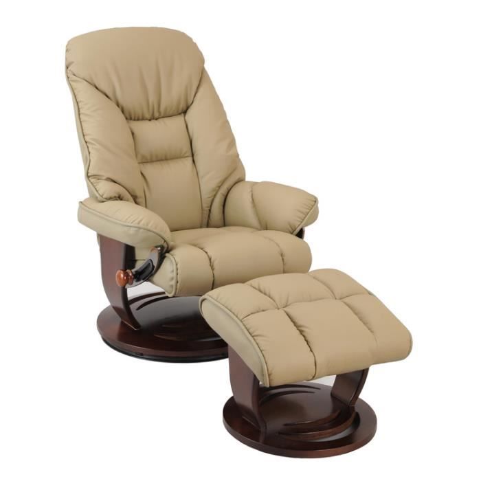 Piètement Bois Relax Pivotant Pieds Avec Fauteuil Cuir Repose Et En 9IE2DHW