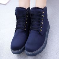 BOTTE Bottes Martin bleues veloutées de longueur courte BOTTE Bottes Martin bleues veloutées de longueur courte