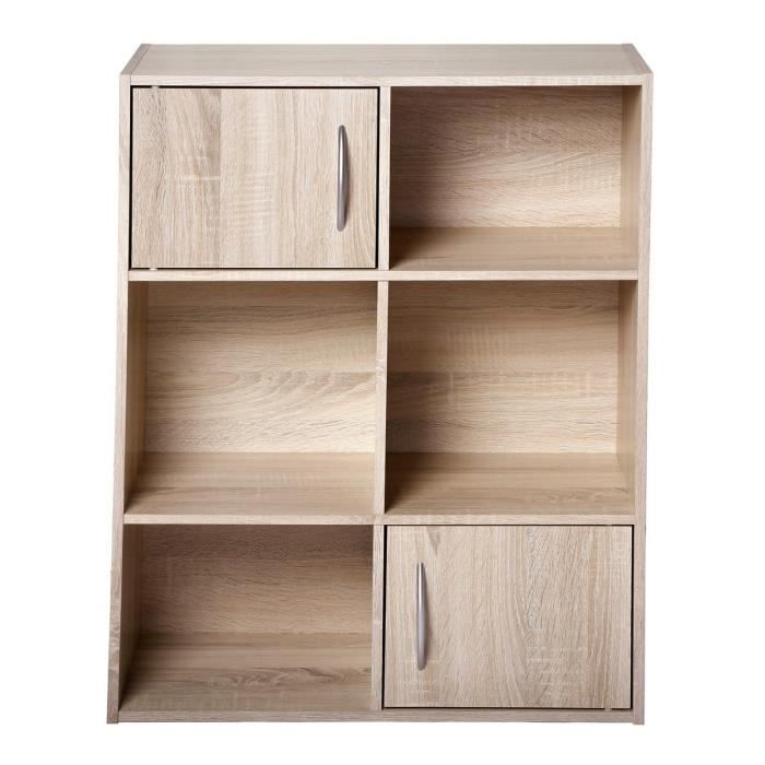 COMPO Meuble de rangement contemporain coloris chene - L 62 cm