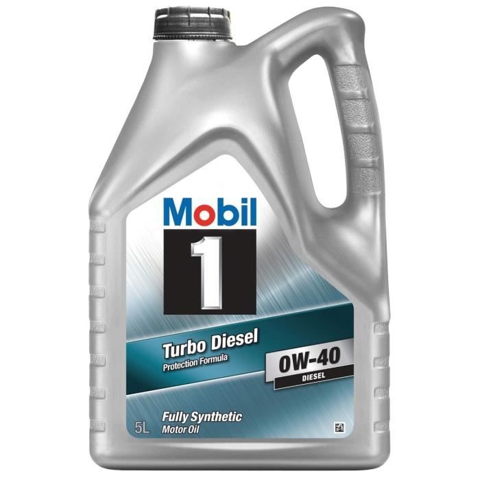 Huile MOBIL 10W40 Turbo-Diesel 5L