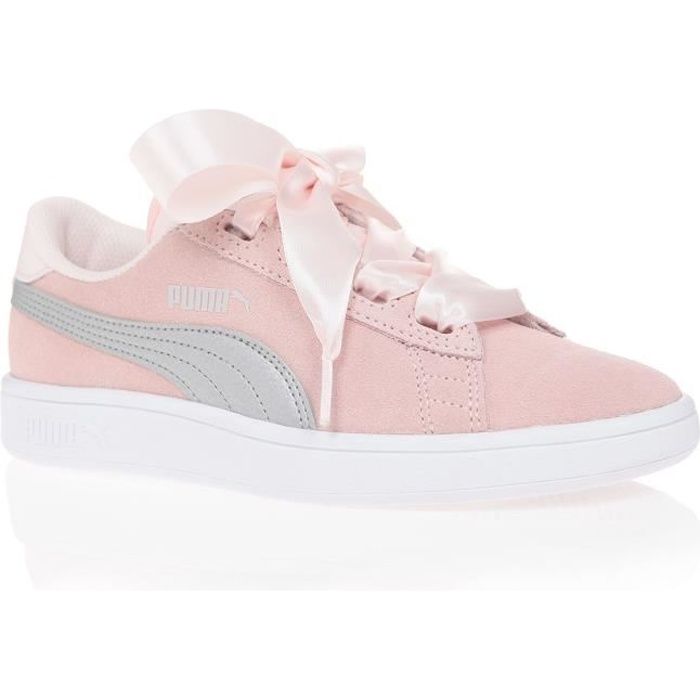 PUMA Baskets Smash V2 Ribbon - Junior - Rose