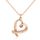 Or rose plaqué « Love » strass collier pour femmes