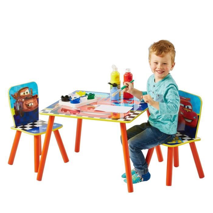CARS Ensemble Table Et 2 Chaises Pour Enfants