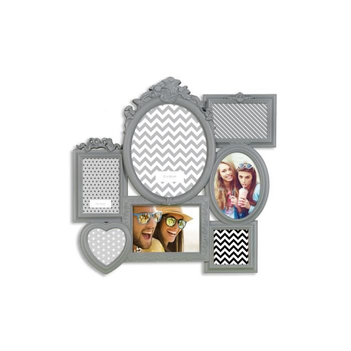 CASITA Pêle mêle Lover 7 vues moulures - Gris