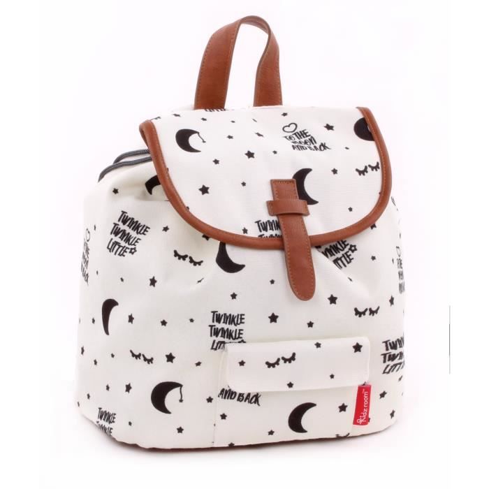 KIDZROOM Sac à dos maternelle - Black & White Scintillement