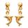 Boucles d’Oreille Pendantes Dauphin Cristal Blanc