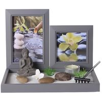 JARDIN JAPONAIS - ZEN BOUDDHA Jardin zen 2 cadres photos 26.5x18x20cm JARDIN JAPONAIS - ZEN BOUDDHA Jardin zen 2 cadres photos 26.5x18x20cm