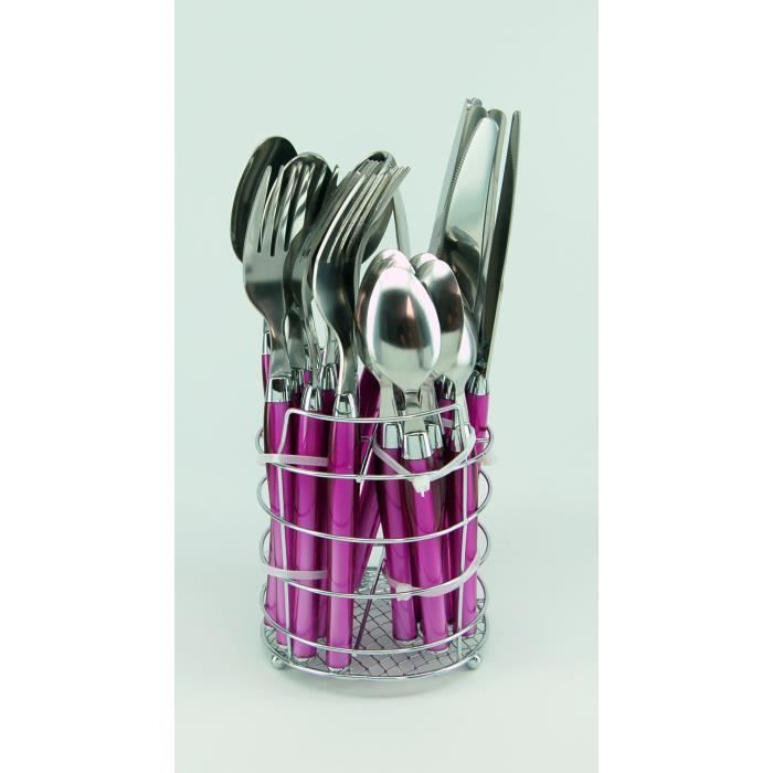 LISA D'ALBAN Ménagère 24 pièces MANGO - Prune